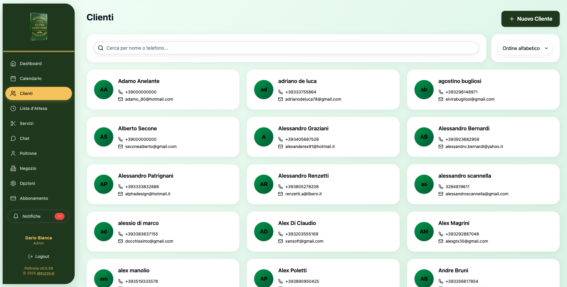 CRM Clienti Screenshot